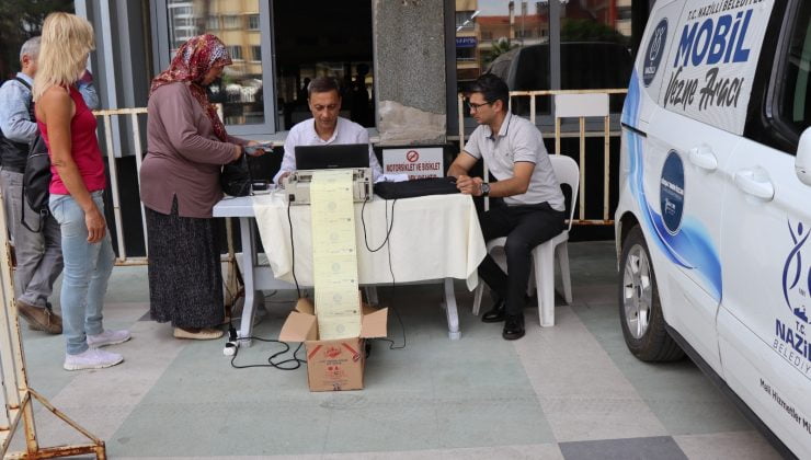 Vatandaşlar Nazilli Belediyesi’nin mobil vezne hizmetinden memnun