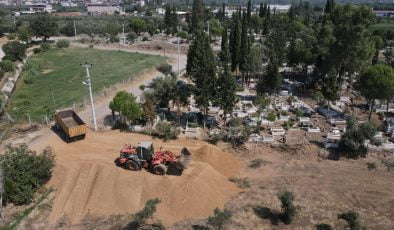 Arslanlı mezarlık alanında genişletme çalışmaları başladı
