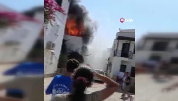 Alevlerin arasında kalan kadın, ikinci kattan aşağı atladı