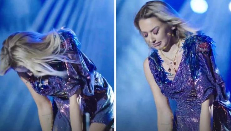 ‘Küçük Bir Yol’ şarkısını seslendiren Hadise bir anda gözyaşlarına boğuldu