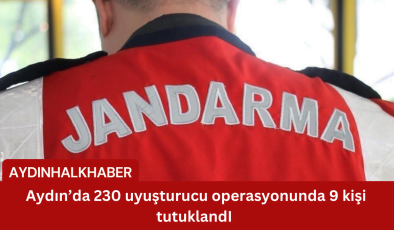 Aydın’da 230 uyuşturucu operasyonunda 9 kişi tutuklandI