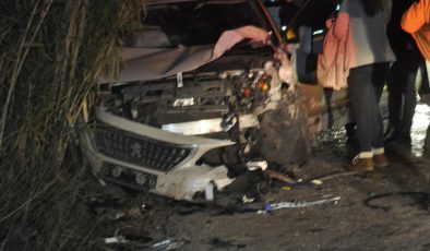 Nazilli’de otomobil ile kamyonetin çarpıştığı kazada 3 kişi yaralandı
