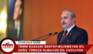 TBMM Başkanı Şentop: ‘Bilinmeyen dil’ değil, ‘Türkçe olmayan kelime’ yazılıyor