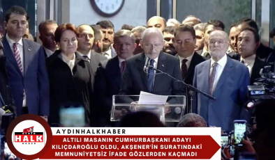 Altılı Masanın Cumhurbaşkanı adayı Kılıçdaroğlu oldu, Akşener’in suratındaki memnuniyetsiz ifade gözlerden kaçmadı