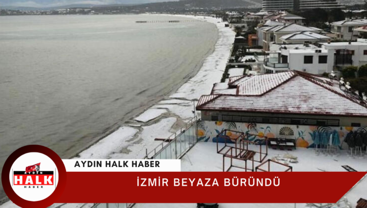 İzmir, dolu yağışıyla beyaza büründü