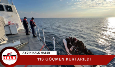 İzmir açıklarında 113 düzensiz göçmen kurtarıldı, 26 düzensiz göçmen yakalandı
