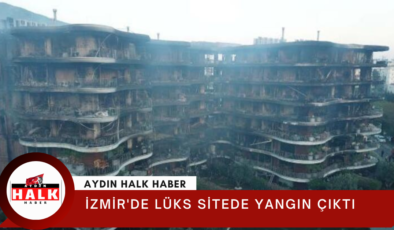 İzmir’de Lüks Sitede Yangın Çıktı