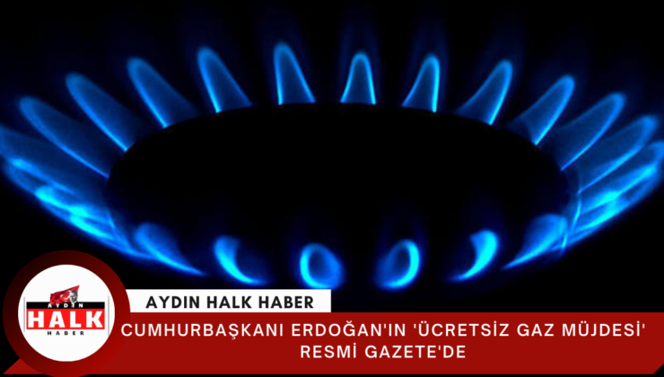 Cumhurbaşkanı Erdoğan’ın ‘ücretsiz gaz müjdesi’ Resmi Gazete’de