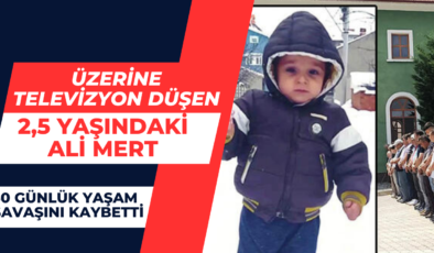 Üzerine televizyon düşen 2,5 yaşındaki Ali Mert, 50 günlük yaşam savaşını kaybetti