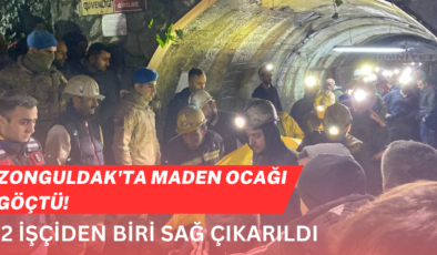 Zonguldak’ta Maden Ocağında Göçük Meydana Geldi