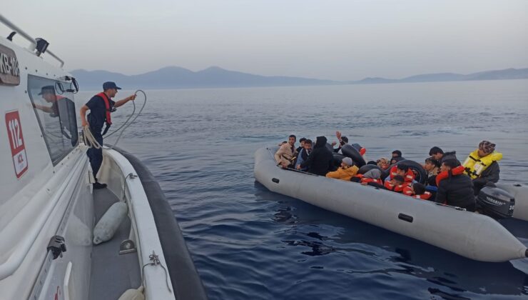 Aydın’da 20 düzensiz göçmen kurtarıldı