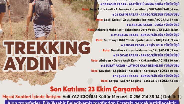 Başkan Çerçioğlu, doğaseverleri “Trekking Aydın” etkinliği ile buluşturuyor