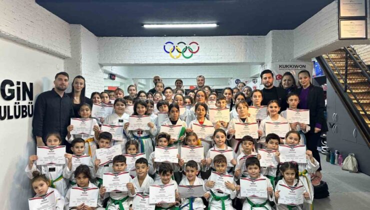 Aydın’da taekwondo dalında 2025 yılı birinci dönem kuşak sınavları yapıldı