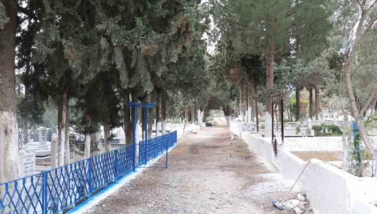 Bozdoğan’da bayram öncesi mezarlık bakımları tamamlandı