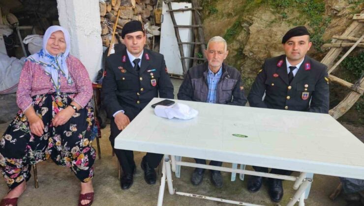 Jandarma, şehit ailesini unutmadı