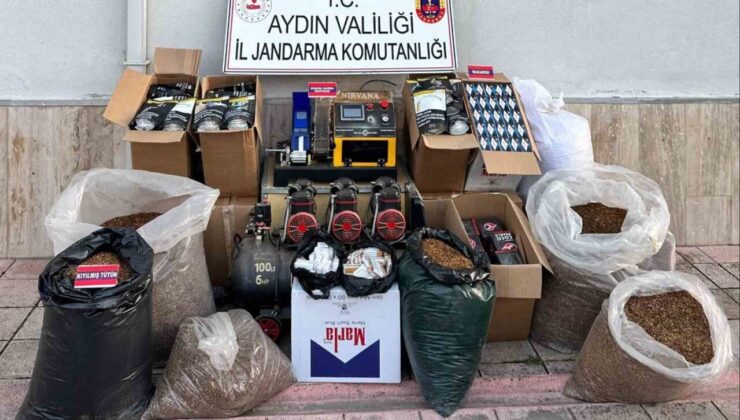 Köşk’te 1 milyon TL’lik kaçak sigara baskını